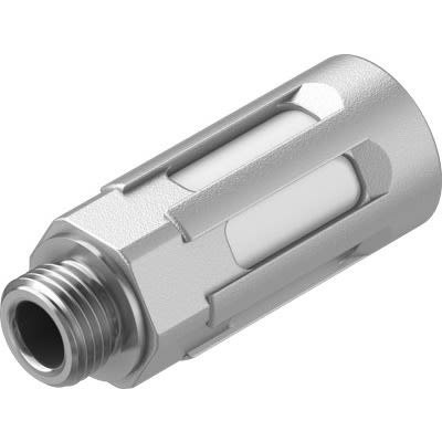 Festo U Aluminium 10bar Pneumatic Silencer, Threaded, NPT 1/8 Male [U-1/8-B-NPT]; 651-970