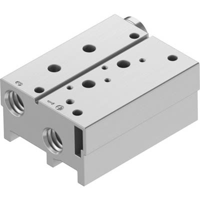 Festo VABM-B10 series 2 station NPT 1/4 Manifold for use with Solenoid And Pneumatic Valve, 576477 [VABM-B10-20S-N14-2-P3]; 651-979