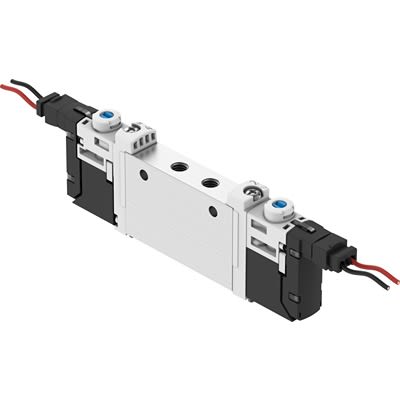 Festo 5/3 Closed Pneumatic Solenoid Valve - Electrical M5 VUVG Series 24V dc [VUVG-L10-P53C-T-M5-1H2L-W1]; 651-990