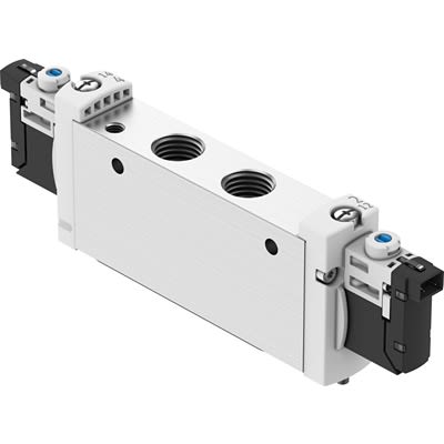 Festo 5/3 Closed Pneumatic Solenoid Valve - Electrical G 1/4 VUVG Series 24V dc [VUVG-L18-P53C-T-G14-1H2L-W1]; 651-992