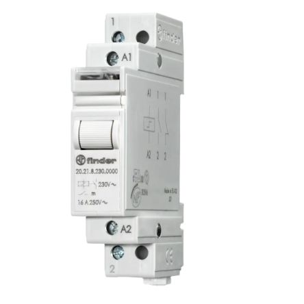 Finder DIN Rail Modular Step Relay, 24V Coil, 16A Switching Current, SPST [20.21.9.024.4000]; 652-979