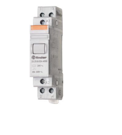 Finder DIN Rail Modular Step Relay, 12V Coil, 20A Switching Current, SPST-NC, SPST-NO [22.23.8.012.4000]; 652-992