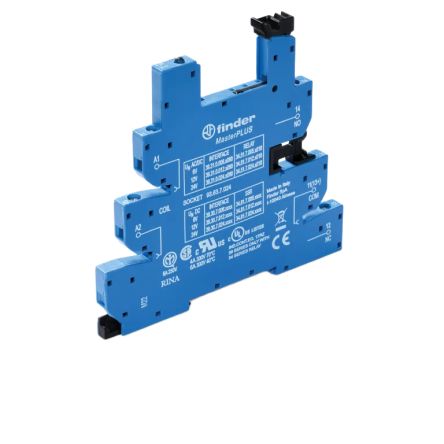 Finder 93.63 1 Pin 230V PCB Mount Relay Socket, for use with 31 and 41 Series Relay [93.63.8.230]; 652-995