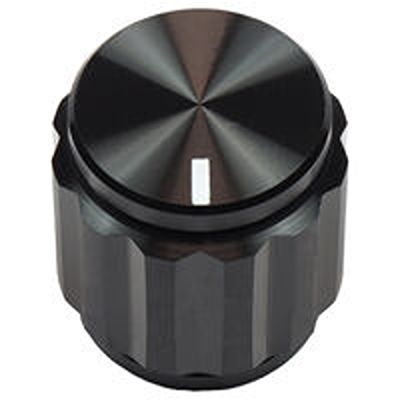 Vishay 15.5mm Black Potentiometer Knob for 1/4in Shaft Screw Fix, ACCKMR1617NLT14 [ACCKMR1617NLT14]; 653-052