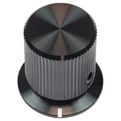 Vishay 12.7mm Black Potentiometer Knob for 1/4in Shaft Screw Fix, ACCKMS1316NLK14 [ACCKMS1316NLK14]; 653-054