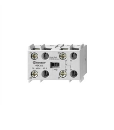 Finder Industrial Contactor 6K Series Contactor, 127 V Coil, 1-Pole, 2 A, 1 NO + 1 NC, 24 V [06K.03]; 653-450