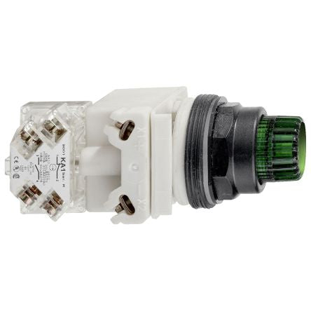 Schneider Electric 9001 Series Spring Return Push Button Head, 30mm Cutout, IP66 [9001SK2L35LGG]; 653-860