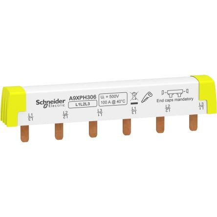 Schneider Electric Acti9 Busbar, 415V ac, 19mm Pitch [A9XPH306]; 653-965
