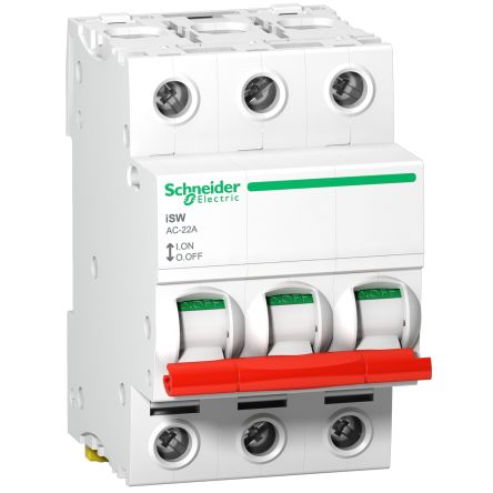 Schneider Electric Fuse Switch Disconnector, 3 Pole, 125A Max Current [A9S66392]; 654-095