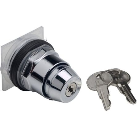 Schneider Electric Harmony 9001K 3-position Key Switch Head, Maintained, 30mm Cutout [9001KS88K14]; 654-202