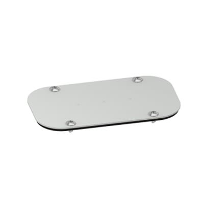Schneider Electric NSY Series RAL 7035 PE, Steel Gland Plate, 140mm H, 140mm W, 80mm L for Use with Panelset S3D [NSYTLA]; 654-355
