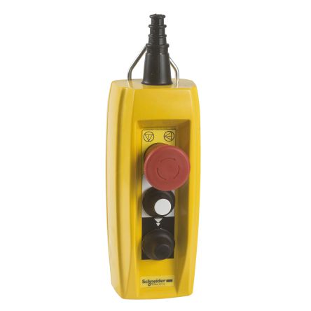 Schneider Electric Snap Action Control Station Switch - 3 NC, Glass Reinforced Polyester, Red, Emergency Stop, IP65 [XACB3291]; 654-664