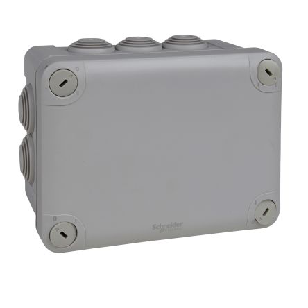 Schneider Electric Grey PP Junction Box, IP55, 10 Terminals, 85 x 165 x 125mm [ENN05007]; 654-666