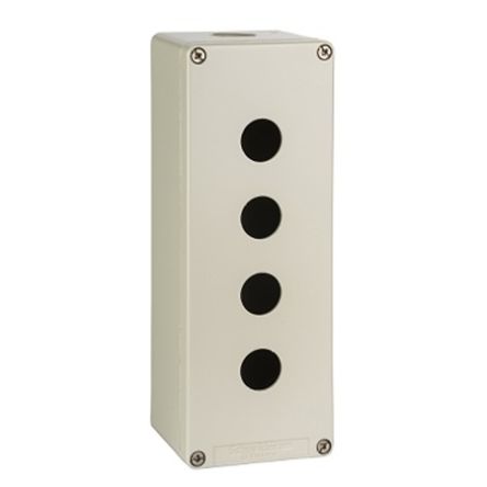 Schneider Electric Harmony XAP Series Grey Die Cast Zinc Enclosure, IP65, IK07, Flanged, Grey Lid, 80 x 220 x 77mm [XAPG49504]; 654-712