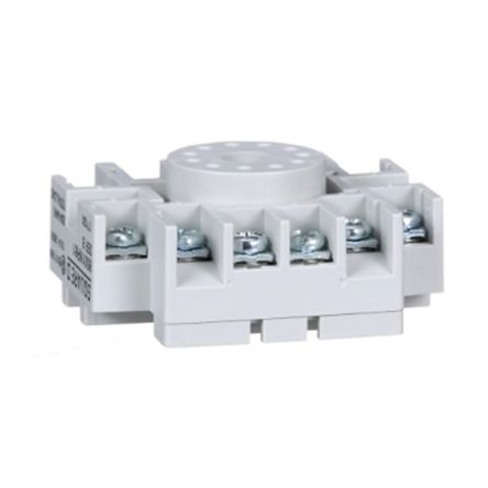 Schneider Electric 8501NR 11 Pin 300/600V ac DIN Rail or Panel Relay Socket, for use with Relay [8501NR61]; 654-781