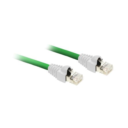 Schneider Electric490, 40m Cat5, Green RJ45 to Male RJ45 Male, Shielded Twisted Pair (STP) Shielded, Terminated [490NTW00040]; 654-927