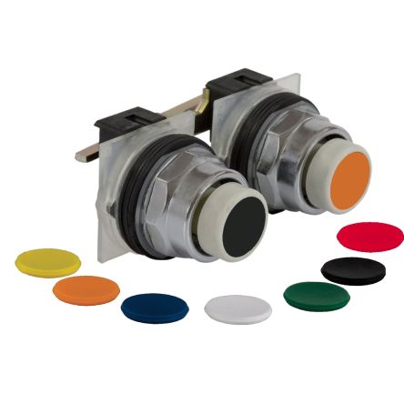 Schneider Electric 9001K Series Push Button Switch, Panel Mount, 30mm Cutout, 2 C/O, 600V ac, IP66 [9001KR11UH1H1]; 654-933