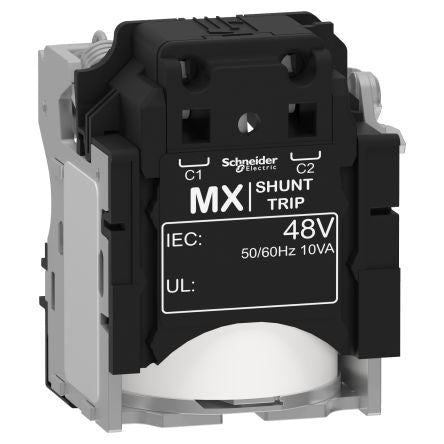 Schneider Electric 48V ac Shunt Release Shunt trip for use with ComPact NSX100 [LV429385]; 654-993