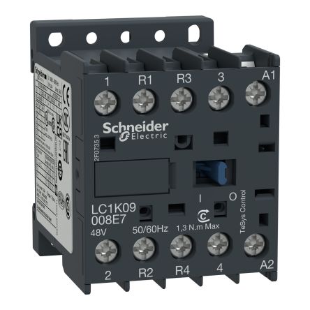 Schneider Electric TeSys LC1K Contactor, 220 → 230 V ac Coil, 4-Pole, 20 A, 2 NO + 2 NC, 690 V [LC1K09008M7]; 655-019