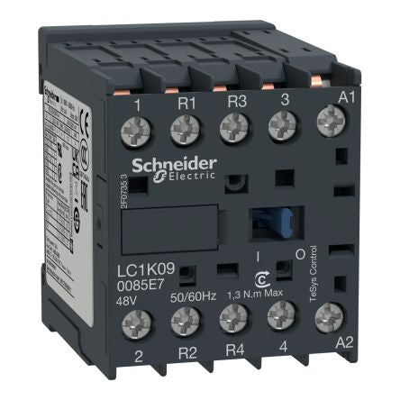 Schneider Electric TeSys LC1K Contactor, 110 V ac Coil, 4-Pole, 20 A, 2 NO + 2 NC, 440 V [LC1K090085F7]; 655-164
