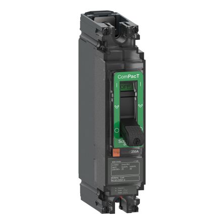 Schneider Electric, ComPacT MCCB 1P 100A, Breaking Capacity 40 kA, Fixed Mount [C10M1TM100]; 655-283