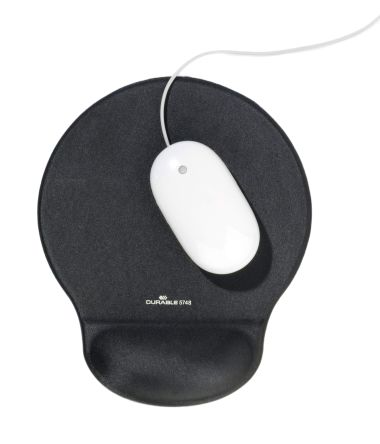 Durable Charcoal Gel Mouse Pad & Wrist Rest 260 x 230mm 26mm Height [574858]; 655-336