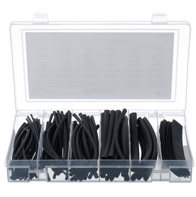 Panduit Heat Shrink Tubing Kit, Black 2:1 Ratio, KP Series [KP-HSTT1]; 655-376