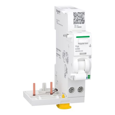 Schneider Electric Acti9 Active Vigi iDT40 MCB Mini Circuit Breaker, 2P, 40A, Type A-SI, 230V AC [A9V6E240]; 655-451