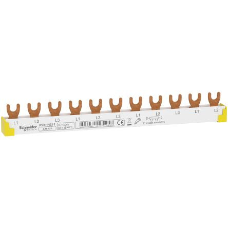 Schneider Electric Resi9 3 Phase Busbar, 400V, 18mm Pitch [R9XFH311]; 655-491
