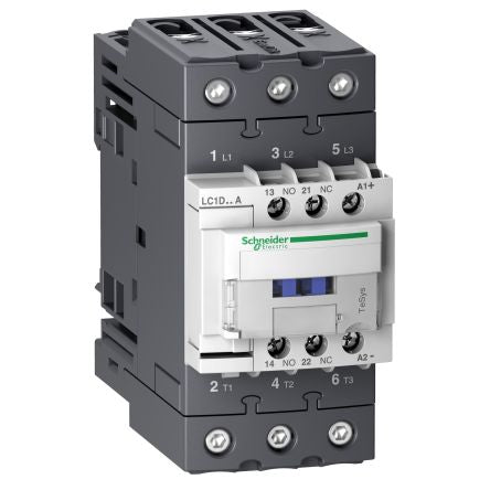 Schneider Electric TeSys Deca LC1D Contactor, 24 V Coil, 3-Pole, 65 A, 30 kW, 3NO, 440 V [LC1D65ABD]; 655-497