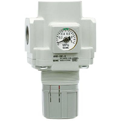 SMC G 1/4 Regulator - 0.05MPa to 0.85MPa, 1/8 in, 1MPa max. input, AR20K-F02BG-B [AR20K-F02BG-B]; 655-662