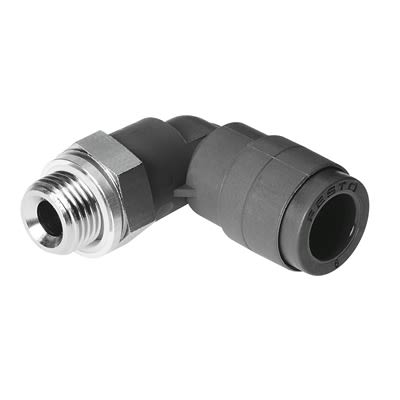 Festo QSL Series Push-in Fitting, G 3/8 Male to 10 mm, Threaded-to-Tube Connection Style, 186332 [QSL-V0-G3/8-10]; 656-390
