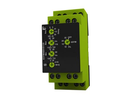 Voltage Monitoring Relay, 1, 3 Phase, DPDT, 400V ac, DIN Rail [E3YM400VSY20]; 658-318