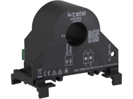 SensAct Series Solid Core Current Transformer, 0 → 50A Input, 0 → 50A, 4 → 20 mA Output, 11 [S6IA50A]; 658-349