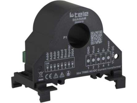 SensAct Series Solid Core Current Transformer, 0 → 50A Input, 0 → 50A, 12 → 30 V dc [S6IA50AM]; 658-350