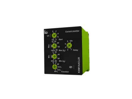 Current Monitoring Relay, 1 Phase, DPDT, 230V ac, DIN Rail [K3IM1AACL20 230VAC]; 658-379