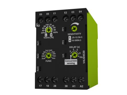 Level Monitoring Relay, 1 Phase, 3PST, 24 → 240V ac/dc, DIN Rail [V4LM4S30 24-240V AC/DC]; 658-382