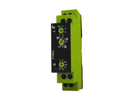 Enya Series DIN Rail Mount Timer Relay, 24 → 240V ac/dc, 2-Contact, 100h, 7-Function, SPDT, SPST [E1ZM20 24-240V AC/DC]; 658-385
