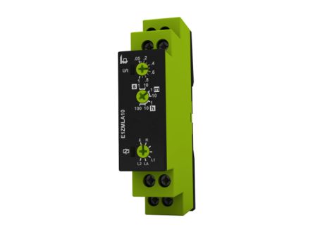 Enya Series DIN Rail Mount Timer Relay, 24 → 240V ac/dc, 1-Contact, 100h, 7-Function, SPDT [E1ZMLA10 24-240VAC/DC]; 658-386