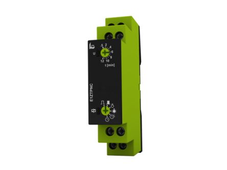 Enya Series DIN Rail Mount Timer Relay, 230V ac, 1-Contact, 60min, 6-Function, SPST [E1ZTPNC 230V AC]; 658-387