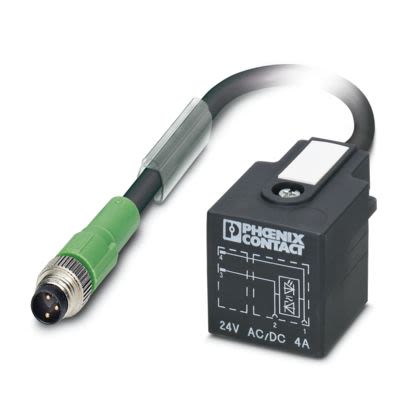 Phoenix Contact Straight Male M12 to Valve Connector Sensor Actuator Cable, 600mm [1419559]; 658-490