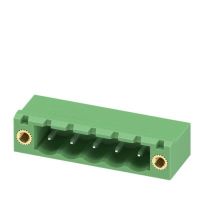 Phoenix Contact MSTB Series Straight Solder PCB Header, 5 Contact(s), 5.08 mm Pitch, 1 Row(s), Shrouded [1776537]; 658-497