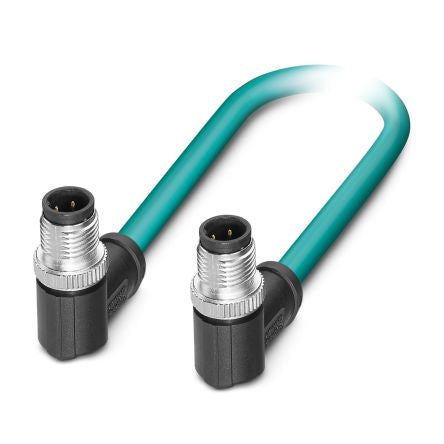 Phoenix Contact1080736, 5m Cat6a, Light Blue M12 to, Shielded Shielded, Terminated Polyurethane Sheath [1442734]; 658-527