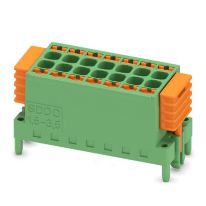 Phoenix Contact CDDC Series PCB Connector, 14-Contact, 3.5mm Pitch, Flange Mount, 2-Row, Crimp Termination [1848697]; 658-532