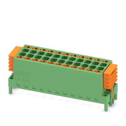 Phoenix Contact CDDC Series PCB Connector, 22-Contact, 3.5mm Pitch, Flange Mount, 2-Row, Crimp Termination [1848736]; 658-533