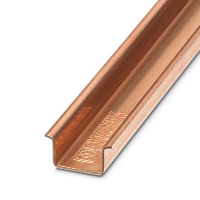 Phoenix Contact Copper Unperforated DIN Rail, 2000mm x 35mm x 15mm [1201895]; 658-574