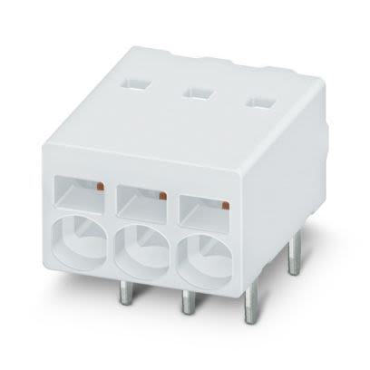 Phoenix Contact PTSM Series PCB Terminal Block, 3-Contact, 2.5mm Pitch, Wave Soldering, 1-Row, Push In Spring [1814508]; 658-638