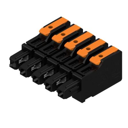 Weidmüller, 7.5mm Pitch, OMNIMATE 4.0, 5 Way, , Pluggable Terminal Block, Plug, PCB Mount, Snap In Termination, [8000078331]; 658-707