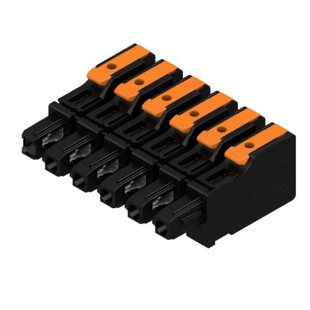 Weidmüller, 7.5mm Pitch, OMNIMATE 4.0, 6 Way, , Pluggable Terminal Block, Plug, PCB Mount, Snap In Termination, [8000078332]; 658-709