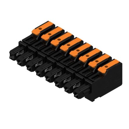 Weidmüller, 7.5mm Pitch, OMNIMATE 4.0, 7 Way, , Pluggable Terminal Block, Plug, PCB Mount, Snap In Termination, [8000078334]; 658-713